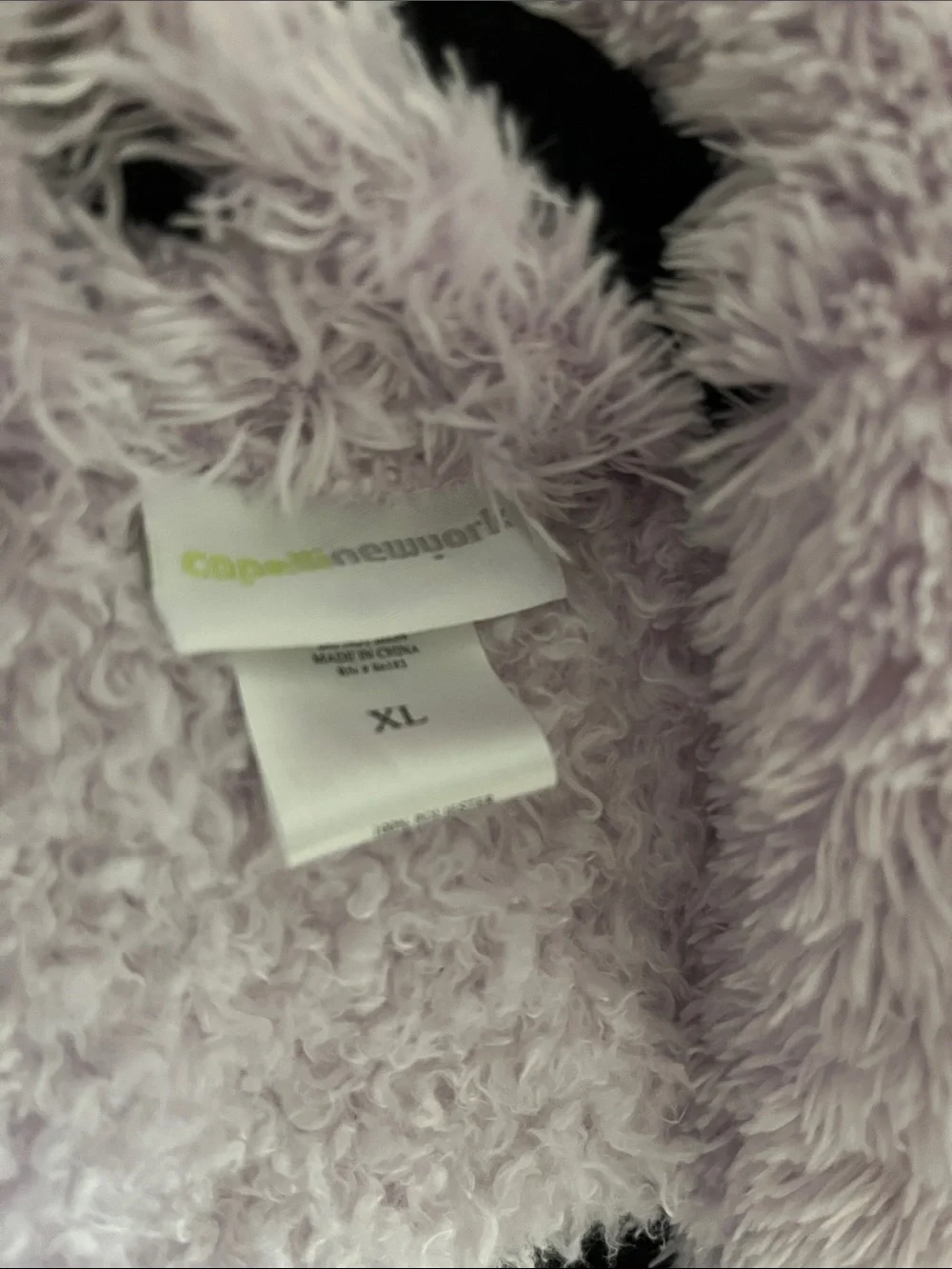 Capelli of New York Lavender Plush Hooded Robe women’s XL